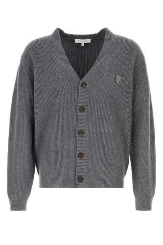 BOLD FOX HEAD PATCH COMFORT RIBBED CARDIGAN-S Male - Maison Kitsune - Modalova