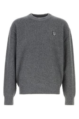 BOLD FOX HEAD PATCH COMFORT RIBBED JUMPER-S Male - Maison Kitsune - Modalova