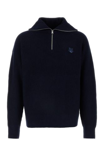 BOLD FOX HEAD PATCH HALF ZIP RIBBED JUMPER-XL Male - Maison Kitsune - Modalova