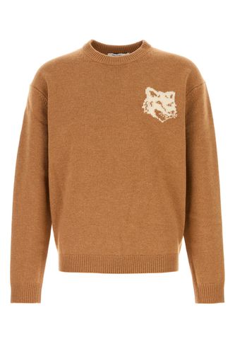 FOX HEAD INTARSIA COMFORT JUMPER-L Male - Maison Kitsune - Modalova