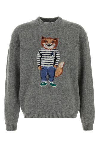 DRESSED FOX INTARSIA JUMPER-L Male - Maison Kitsune - Modalova