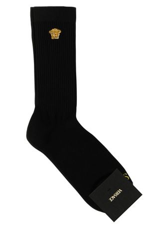 ATHLETIC SOCKS DOUBLE TWISTED COTTON MEDUSA EMBROI-S Male - Versace - Modalova