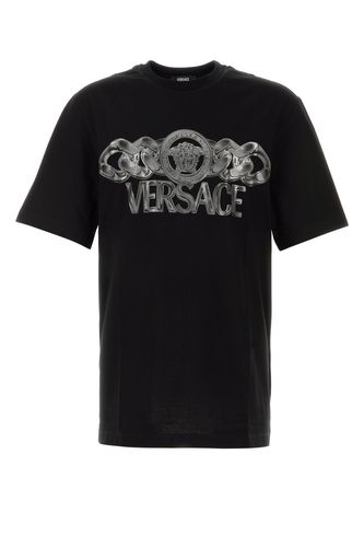 T-SHIRT COMPACT COTTON JERSEY FABRIC + MEDUSA ON C-S Male - Versace - Modalova