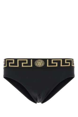 SWIM LOW RISE SLIP LYCRA VITA RECYCLED NEW LOGO-IV Male - Versace - Modalova