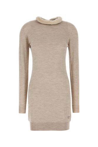 KNITTED DRESS MINK COLLAR DRESS-42 Female - Fendi - Modalova