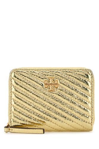 KIRA METALLIC MOTO QUILT SMALL ZIP AROUND WALLET-TU Female - Tory Burch - Modalova