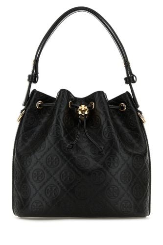 T MONOGRAM LEATHER BUCKET BAG-TU Female - Tory Burch - Modalova