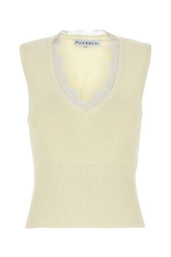 LACE TRIM V NECK VEST-S Female - Jw Anderson - Modalova