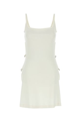 CUTOUT WHITE LITTLE MINI DRESS WITH CRYSTAL BOWS-36 Female - Mach&mach - Modalova