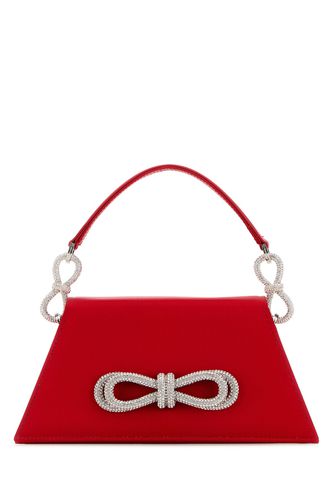 DOUBLE BOW RED SATIN SAMANTHA HANDBAG-TU Female - Mach&mach - Modalova