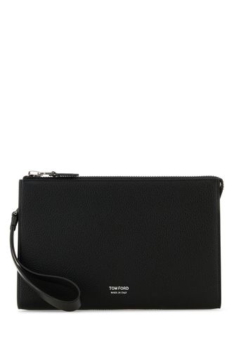 SOFT GRAIN LEATHER MINI FLAT POUCH-TU Male - Tom Ford - Modalova