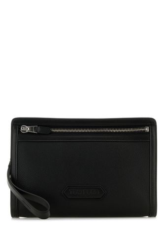 SOFT GRAIN LEATHER BUCKLEY MEDIUM ZIP POUCH-TU Male - Tom Ford - Modalova