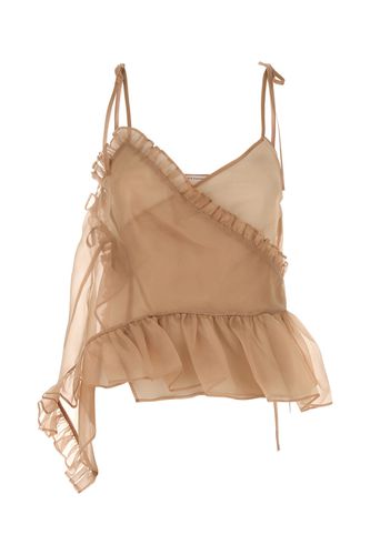 ALESSANDRA TOP ORGANZA CHESTNUT-8 Female - Cecilie Bahnsen - Modalova