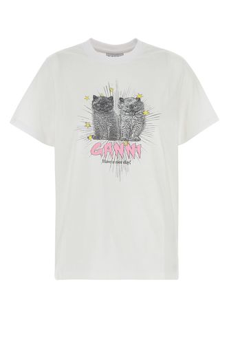 BASIC JERSEY KITTENS RELAXED T-SHIRT-M Female - Ganni - Modalova