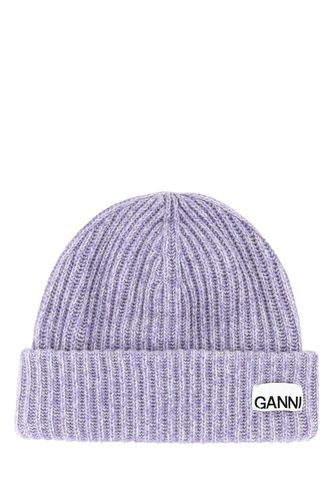 STRUCTURED RIB BEANIE-TU Female - Ganni - Modalova