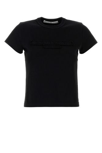 DISTRESSED LOGO SHRUNKEN TEE-XS Female - Alexander Wang - Modalova