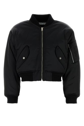 SHRUNKEN BOMBER JACKET W/ LOGO EMBROIDERY-XS Female - Alexander Wang - Modalova