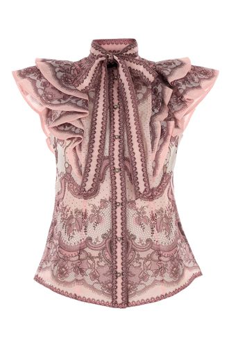 CRUSH FRILLED FITTED BLOUSE-2 Female - Zimmermann - Modalova