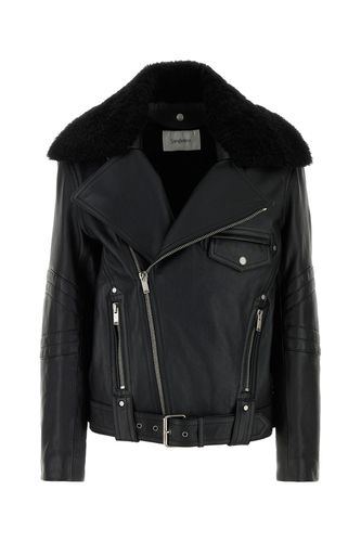 BLOUSON DETAILS BIKER COL MOTA-40F Female - Saint Laurent - Modalova