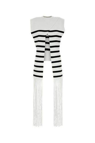 COTTON MARINIERE CROSSED TOP WITH LONG FRINGES-M Female - Jean Paul Gaultier - Modalova