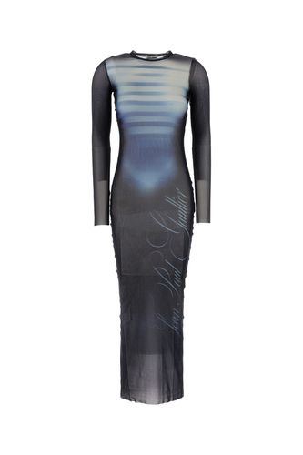 MESH CREW NECK LONG DRESS PRINTED "LE MÂLE"-XS Female - Jean Paul Gaultier - Modalova