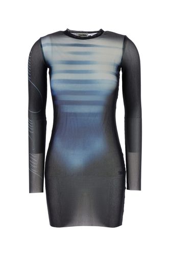 MESH CREW NECK SHORT DRESS PRINTED "LE MÂLE"-XS Female - Jean Paul Gaultier - Modalova