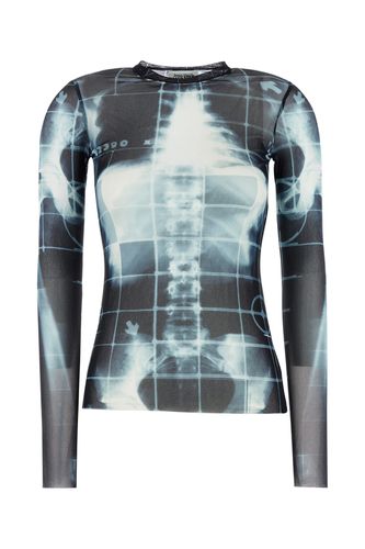 MESH CREW NECK LONG SLEEVES TOP PRINTED "SQUELETOR-XS Female - Jean Paul Gaultier - Modalova