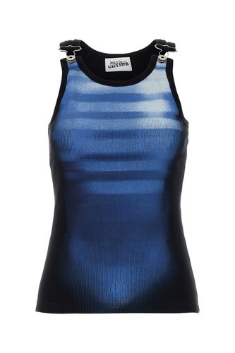 COTTON RIBBED TANK TOP PRINTED "LE MALE" WITH OVER-S Female - Jean Paul Gaultier - Modalova