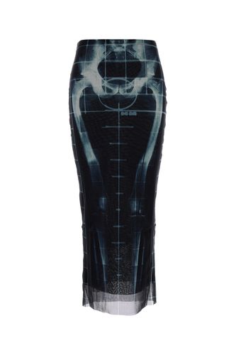 MESH LONG SKIRT PRINTED "SQUELETOR"-XS Female - Jean Paul Gaultier - Modalova