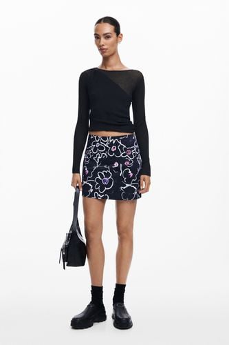 Floral miniskirt - BLUE - S - Desigual - Modalova