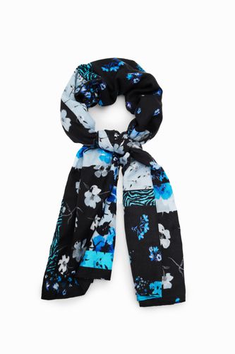 Rectangular patchwork floral foulard - - U - Desigual - Modalova