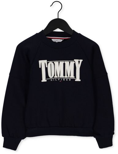 Pullover Tommy Sateen Logo Cn Mädchen - Tommy Hilfiger - Modalova