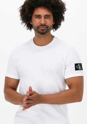 T-shirt Monogram Badge Waffle Ss Tee Herren - Calvin Klein - Modalova