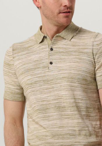 Polo-shirt Short Sleeve Polo Cotton Slub Stripe Knitted Polo Herren - Cast Iron - Modalova