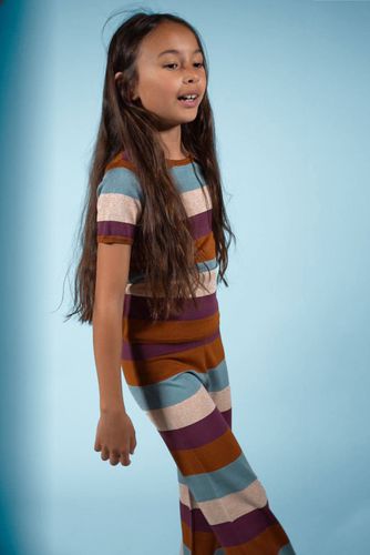 T-shirt Fine Knitted Striped Top Mädchen - Moodstreet - Modalova