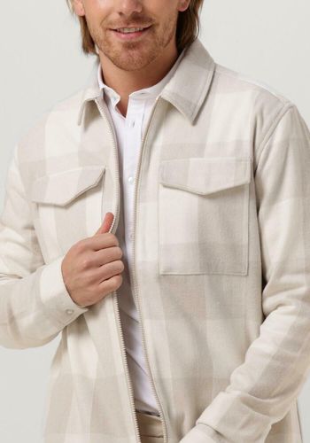 Overshirt Check Shirt With Zipper At Front And Pockets At Chest Herren - Purewhite - Modalova