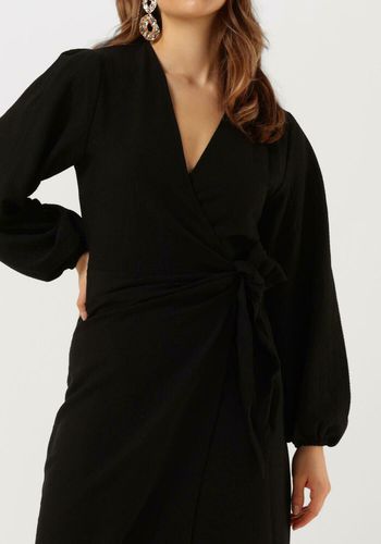 Midikleid Onassis Solid Wrap Dress Damen - Neo Noir - Modalova
