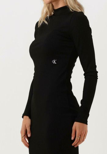 Midikleid Shiny Rib High Neck Dress Damen - Calvin Klein - Modalova