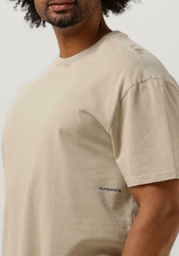 T-shirt Tshirt With Small Front Logo At Side And Big Back Print Herren - Purewhite - Modalova