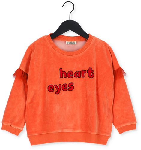 Pullover Heart Eyes - Sweater Girls With Tule Ruffles + Embroidery Mädchen - Carlijnq - Modalova