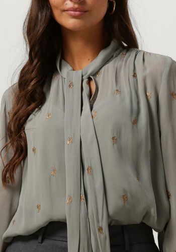 Bluse Embroidered Top With Tie Neck Damen - Scotch & Soda - Modalova