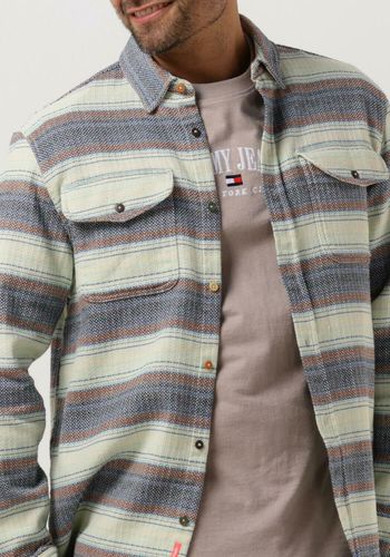 Overshirt Regular-fit Basket Weave Gradient Stripe Shirt Herren - Scotch & Soda - Modalova