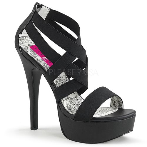 Sandales noires asymétriques - Pointure : 42 - Pleaser Pink Label - Modalova