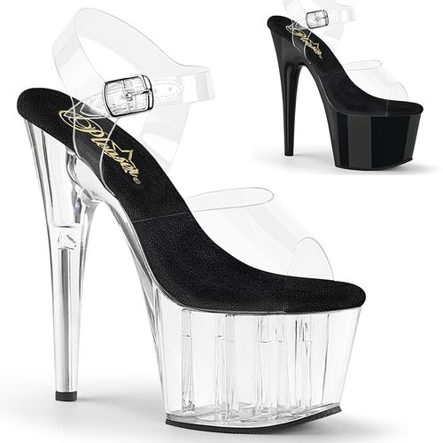 Sandale transparente - Pointure : 42 - Couleur : Plateforme transparente semelle noire - Pleaser - Modalova