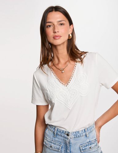 T-shirt manches courtes blanc femme - Morgan - Modalova