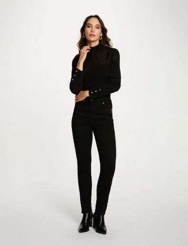 Jean slim clouté noir femme - Morgan - Modalova