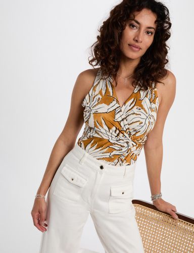 Top satiné col v - Morgan - Modalova