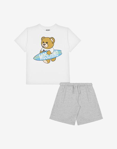 Completo T-shirt E Short Surfer Teddy Bear - Moschino - Modalova