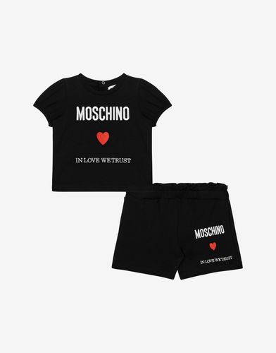 Completo T-shirt E Short In Love We Trust - Moschino - Modalova