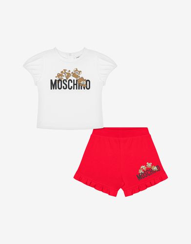 Completo T-shirt E Short Teddy Logo - Moschino - Modalova